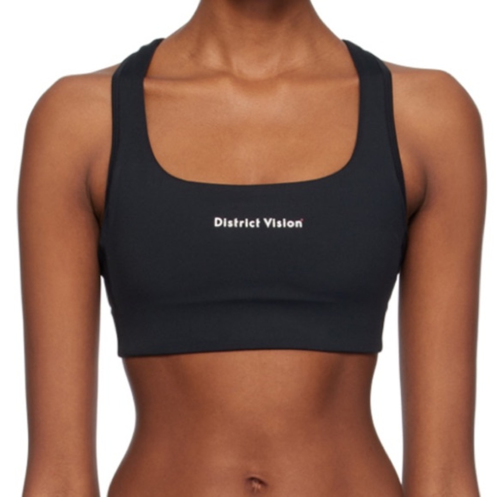 District Vision Citta sports bra in black size small